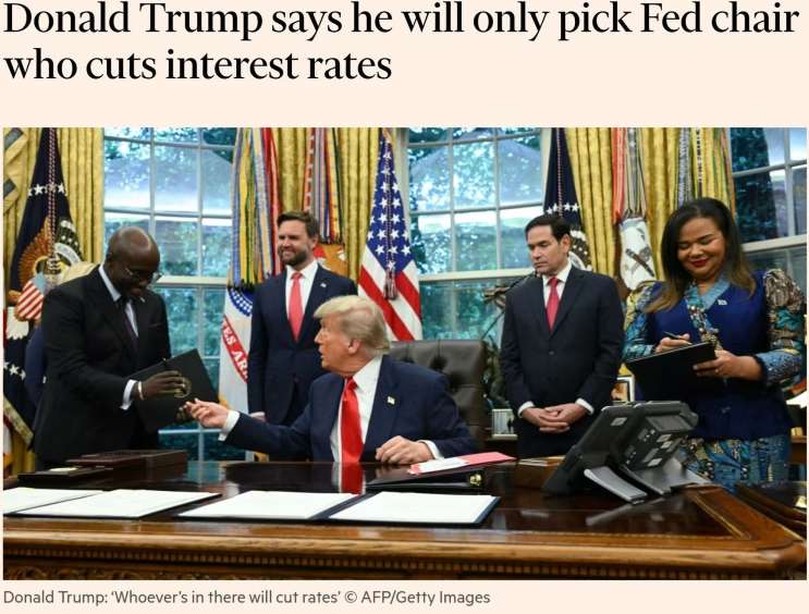 La demande de Trump de nommer un nouveau président du Conseil des gouverneurs de la Réserve fédérale