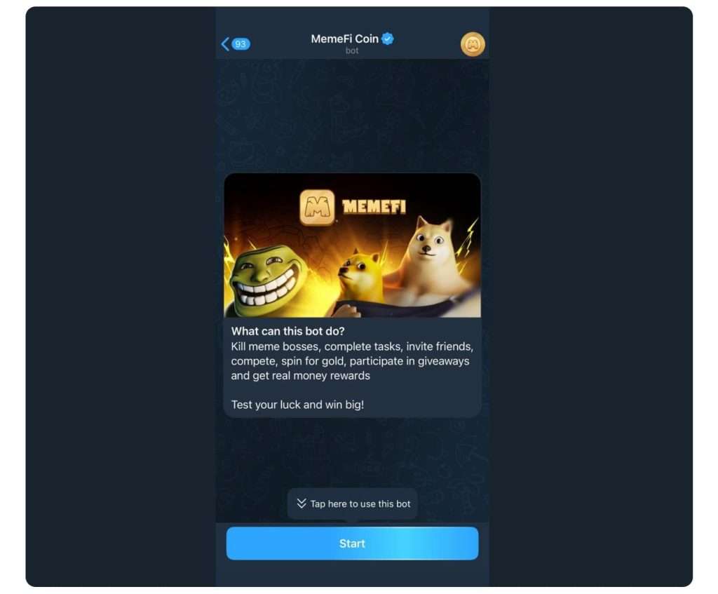 點擊「@memefi_coin_bot」