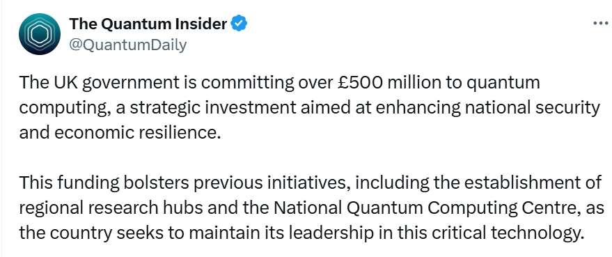 Vương Quốc Anh đẩy mạnh đầu tư lượng tử: Mối đe dọa tiềm ẩn cho Bitcoin và thị trường crypto?