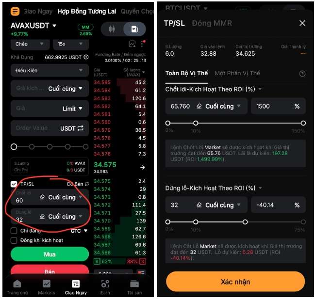 Lệnh Stop-Loss và Take Profit (SLTP)