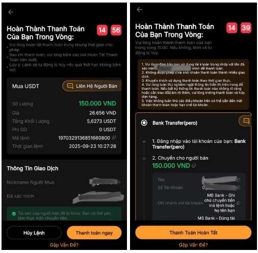 nhấn Mua để chuyển qua trang thanh toán
