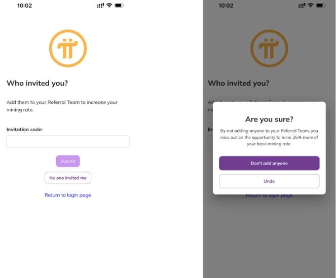 nhập mã giới thiệu (Invitation Code)