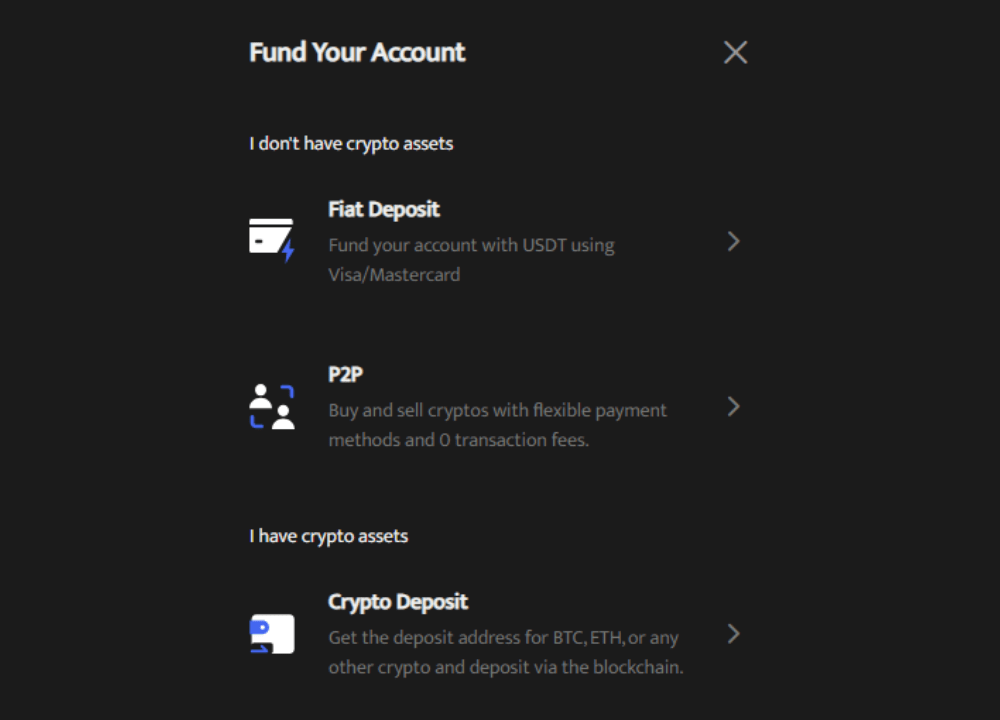 BTCC Exchange P2P Deposit