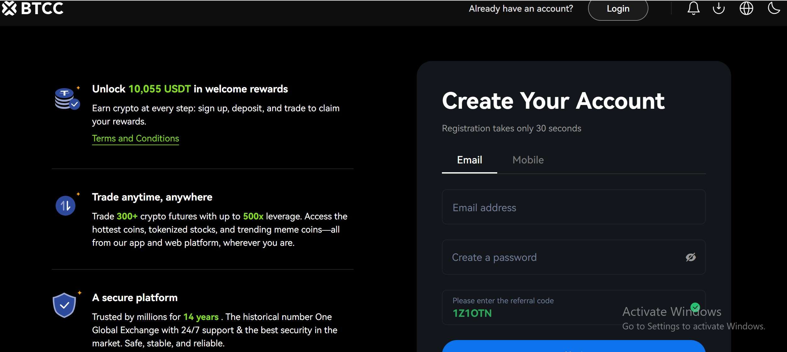 With the cryptocurrency ecosystem picking up new interest and favorable policies across the U.S. in 2025. So are a growing number of attractive incentives being rolled out by crypto exchanges such as welcome bonuses and signup rewards. The free bonus programs are a powerful way to boost trading capital or offset fees for new users. While some exchanges offer cash-based, other offer tokens (native), fee rebates or deposit bonuses. This guide breaks down nine of the top crypto trading platforms offering free signup bonus in the USA. Dissecting what differentiate one offer from another, how to claim it and what to look out for. Whether you’re a crypto beginner or an expert trader, this piece has something for you.   Table of Contents Why Signup Bonuses Still Matter in 2025 Criteria Used to Pick These Crypto Trading Platforms Offering Free Sign-Up Bonuses in the USA Top 3 Crypto Trading Platforms with Sign-Up Bonuses (USA 2025) How to Choose and Claim a Signup Bonus Wisely  Risks Factors and Things to Watch out for Example Strategy to Maximize Signup Bonuses  FAQs - Crypto Trading Platform Signup Bonus USA 2025 Final Takeaways  How to Trade Crypto on BTCC? BTCC FAQs Trade on BTCC Now / You can claim a welcome reward of up to 10,055 USDT\ Why Signup Bonuses Still Matter in 2025 Before going deeper to list crypto trading platforms offering bonuses in the USA, let’s highlight why signup bonuses are relevant: Lower barrier to entry - No major criteria to be met to get these bonuses. Thus, making it attractive for beginners to start trading with more capital than they deposit. Offset trading costs - Most signup bonus assists to offset trading fees or fund your first trades. Liquidity testing - As new users you get the opportunity to test liquidity and strategies without risking your own funds. Incentive for activeness - As for bonuses given for high trading volume or deposit to encourage active traders participation. Note: It’s imperative to check the criteria for eligibility and usage of such free bonuses to better utilize such offers. While some crypto platforms requires minimum trading volume, lock up periods, or non-withdrawable until conditions are met Criteria Used to Pick These Crypto Trading Platform(s) Offering Free Sign-Up Bonus in the USA 2025 The platforms are ranked based on: Valid signup bonuses available to U.S users (such as referral, trading volume, deposit match or reward) Regulation and safety - platforms that conform with good reputation and regulatory compliance. Trading volume and liquidity - platforms that boast of good liquidity so bonus utility ain’t affected by poor execution. Fee structure - offers no hidden charges which may chop up “free bonuses” promised. Ease of claiming - makes it seamless to claim bonus without hassle. Top 3 Crypto Trading Platforms with SignUp Bonuses (USA 2025) This section lists the best platforms currently offering strong bonus incentives for new users in the USA in 2025. BTCC Exchange Bonus - offers a welcome bonus of over 10,000 USDT depending on trading activities. Why It’s Attractive - Very popular and easily accessible for beginners. Top choice for futures and derivatives traders. Offers one of the highest levels of leverage of 500x. U.S. crypto exchange with growing users based in 2025. Consideration - offers lowest trading fees coupled with free signup bonuses. No major or unusual barrier.  Kraken Bonus - New users get $75 in crypto after trading $200 in non-stable coins for 30days. Why it’s attractive - Kraken is highly trusted with deep liquidity. U.S. crypto exchange. Potential drawbacks - Bonus is for only non-stablecoin trades via mobile platform. You must trade a minimum of $200 to qualify for this offer.  Source: Wikipedia Crypto.com  Bonus - offers signup bonus up to  $50 in CRO (native token) for U.S. users. Why It’s attractive - It is a full-stack platform which has long term usefulness.  Considerations -  It’s highly dependent on CRO’s price. Also, users need to be crypto savvy. Not all exchanges that promise free signup bonuses actually offer free deals. Some come with other hidden charges. Make sure you check out the withdrawal options or bonus access are not complex.  As for U.S. users looking for the best crypto exchange that offers free signup bonus and easier funds withdrawal in 2025, signup to BTCC Exchange. Trade on BTCC Now / You can claim a welcome reward of up to 10,055 USDT\ How to Choose and Claim a Signup Bonus Wisely  Follow the smart steps below to make the best of each of the signup bonus: Read the terms carefully  Bonus often comes with certain requirements- such as trading volume, minimum deposits or certain trading pairs -  to be met to activate. Make sure you check out the terms and you’re okay with them before proceeding. Calculate real value A bonus is only useful if the required efforts commensurate with efforts or volume expected from you. Avoid FOMO Pick a platform that fits your long term goals and not just due mainly to bonus. Use Referral links or codes Be cautious of phishing sites. Make use of trusted sources for exchanges that require using a referral code or link. Track bonus usage Take note of completed tasks (trades, volume) and when bonuses will be available to unlock. Beware of hidden fees Compare fee schedules as some platforms require higher fees to offset bonuses and rewards. Risks Factors and Things to Watch out for Regulatory risk: Some exchanges have different rules guiding each state’s trading activities across the U.S.  Locked bonuses: Certain bonuses may not be active until you fulfill requirements such as minimum balance or trading periods. Bonus manipulation: Be careful of “welcome bonus” that looks too good to be true. Verify and use only trusted links or referral links. Liquidation risk: You may be prone to bigger loss if you’re doing high-volume trades to unlock bonus tiers. Example Strategy to Maximize Signup Bonuses  Here’s a strategic move beginner trader or investor can adopt: Pick a major and reputable exchange - For instance, BTCC for U.S. users and secured with over 10,000USDT bonus. Deposit the minimum required - Satisfy the condition without over exposure (overfunding) Plan your trades - If possible use stablecoin or spot trades to meet volume requirements safely. Use the bonus for further trades - Once you receive the bonus, use it to explore based on your trading objectives. Withdraw or hold wisely - If the bonus is a token, you may wish to convert to stablecoin, take profit or hold. Trade on BTCC Now / You can claim a welcome reward of up to 10,055 USDT\ FAQs - Crypto Trading Platform Signup Bonus USA 2025 What Is the Best Crypto Trading Platform With a Signup Bonus in the USA for 2025? The best U.S. friendly crypto trading platform offering competitive bonus is BTCC Exchange. It also makes the fund withdrawal process seamless. Are Crypto Signup Bonuses Legal in the USA? Yes, crypto signup bonuses are legal in the United States though come with some variation state-by-state. Do I Need KYC to Claim Crypto Signup Bonuses? Yes. Most reputable platforms offer sign up bonuses that require KYC verification before the fund is released. Which Exchange Gives the Highest Signup Bonus for Crypto Trading in 2025? BTCC Exchange offers the highest signup bonus of over 10,000 USDT rewards. Do Signup Bonuses Affect Crypto Taxes in the USA? Yes. Crypto earned from bonus, rewards, referrals, and promo are taxable in the U.S. Final Takeaways  Activating crypto trading platform signup bonus for United States traders in 2025 requires following due diligence. As several exchanges promise welcome bonuses but not all truly deliver. While some give bonuses on one hand and take from the other hand with unfavorable charges.  Some top exchanges in the U.S. listed above still offer very generous welcome bonuses. Whether you’re a new user of scaling up, these rewards can serve as add-on to your profitable trades.  Thus, choose a platform that aligns with your trading goals, read terms and conditions and base your decision on long term benefits. BTCC Exchange comes as a top choice and BTCC Academy is your best tool for market insights and free crypto trading strategies.  How to Trade Crypto on BTCC? This brief instruction will assist you in registering for and trading on the BTCC exchange. Step 1: Register an account The first step is to hit the "Sign Up" button on the BTCC website or app. Your email address and a strong password are all you need. After completing that, look for a verification email in your inbox. To activate your account, click the link in the email. Step 2: Finish the KYC The Know Your Customer (KYC) procedure is the next step after your account is operational. The main goal of this stage is to maintain compliance and security. You must upload identification, such as a passport or driver's license. You'll receive a confirmation email as soon as your documents are validated, so don't worry—it's a quick process. Step 3. Deposit Funds After that, adding money to your account is simple. BTCC provides a range of payment options, such as credit cards and bank transfers. To get your money into your trading account, simply choose what works best for you, enter the amount, and then follow the instructions. Fiat Deposit. Buy USDT using Visa/Mastercard (KYC required). Crypto Deposit. Transfer crypto from another platform or wallet. Step 4. Start Trading If you wish to follow profitable traders, you might go for copy trading, futures, or spot trading. After choosing your order type and the cryptocurrency you wish to trade, press the buy or sell button. Managing your portfolio and keeping track of your trades is made simple by the user-friendly interface. Look more for details: How to Trade Crypto Futures Contracts on BTCC BTCC FAQs Is BTCC safe? Based on its track record since 2011, BTCC has established itself as a secure cryptocurrency exchange. There have been no reports of fraudulent activity involving user accounts or the platform's infrastructure. By enforcing mandatory know-your-customer (KYC) and anti-money laundering (AML) procedures, the cryptocurrency trading platform gives consumers greater security. For operations like withdrawals, it also provides extra security features like two-factor authentication (2FA). Is KYC Necessary for BTCC? Indeed. Before using BTCC goods, users must finish the Know Your Customer (KYC) process. A facial recognition scan and legitimate identification documents must be submitted for this process. Usually, it is finished in a few minutes. This procedure has the benefit of strengthening the security of the exchange and satisfying legal requirements. Because their accounts will have a lower daily withdrawal limit, those who do not finish their KYC are unable to make deposits. It should be noted that those who present a legitimate ID without a facial recognition scan will likewise have restricted withdrawal options. Is There a Mobile App for BTCC? Indeed. For users of iOS and Android, BTCC has a mobile app. The exchange's website offers the mobile app for download. Since both the web version and the mobile app have the same features and capabilities, they are comparable. Will I Have to Pay BTCC Trading Fees? Indeed. BTCC levies a fee for trade, just like a lot of other centralised exchanges. Each user's VIP level, which is unlocked according to their available money, determines the different costs. The BTCC website provides information on the charge rates. Can I Access BTCC From the U.S? You can, indeed. According to its website, BTCC has obtained a crypto license from the US Financial Crimes Enforcement Network (FinCEN), which enables the cryptocurrency exchange to provide its services to investors who are headquartered in the US. According to BTCC's User Agreement document, its goods are not allowed to be used in nations and organisations that have been sanctioned by the United States or other nations where it has a licence. BTCC Guide: How to Trade Crypto Futures Contracts on BTCC BTCC Guide-How to Deposit Crypto on BTCC? What is Crypto Futures Trading – Beginner’s Guide What is Leverage in Cryptocurrency? How Can I Trade at 100X Leverage? BTCC Review 2024: Best Crypto Futures Exchange Crypto Buying Guides: How To Buy Bitcoin (BTC) How To Buy Picoin How To Buy Ethereum (ETH) How To Buy Dogecoin (DOGE) How To Buy Pepe Coin (PEPE)  How To Buy Ripple (XRP)  Crypto Prediction: Ethereum (ETH) Price Prediction 2024, 2025, 2030 — Will ETH Reach $10,000? Ethereum Price Prediction 2024, 2025, 2030: How High Can ETH Go in 2024? Bitcoin (BTC) Price Prediction 2024, 2025, 2030 — Is BTC a Good Investment? Ripple (XRP) Price Prediction 2024, 2025, 2030 — Will XRP Reach $1 After SEC Lawsuit? Pi Coin Price Prediction 2024,2025,2030 — Is Pi Coin a Good Buy? Pepe (PEPE) Price Prediction 2024, 2025, 2030 – Will PEPE Reach $1 With the cryptocurrency ecosystem picking up new interest and favorable policies across the U.S. in 2025. So are a growing number of attractive incentives being rolled out by crypto exchanges such as welcome bonuses and signup rewards. The free bonus programs are a powerful way to boost trading capital or offset fees for new users. While some exchanges offer cash-based, other offer tokens (native), fee rebates or deposit bonuses. This guide breaks down nine of the top crypto trading platforms offering free signup bonus in the USA. Dissecting what differentiate one offer from another, how to claim it and what to look out for. Whether you’re a crypto beginner or an expert trader, this piece has something for you.   Table of Contents Why Signup Bonuses Still Matter in 2025 Criteria Used to Pick These Crypto Trading Platforms Offering Free Sign-Up Bonuses in the USA Top 3 Crypto Trading Platforms with Sign-Up Bonuses (USA 2025) How to Choose and Claim a Signup Bonus Wisely  Risks Factors and Things to Watch out for Example Strategy to Maximize Signup Bonuses  FAQs - Crypto Trading Platform Signup Bonus USA 2025 Final Takeaways  How to Trade Crypto on BTCC? BTCC FAQs Trade on BTCC Now / You can claim a welcome reward of up to 10,055 USDT\ Why Signup Bonuses Still Matter in 2025 Before going deeper to list crypto trading platforms offering bonuses in the USA, let’s highlight why signup bonuses are relevant: Lower barrier to entry - No major criteria to be met to get these bonuses. Thus, making it attractive for beginners to start trading with more capital than they deposit. Offset trading costs - Most signup bonus assists to offset trading fees or fund your first trades. Liquidity testing - As new users you get the opportunity to test liquidity and strategies without risking your own funds. Incentive for activeness - As for bonuses given for high trading volume or deposit to encourage active traders participation. Note: It’s imperative to check the criteria for eligibility and usage of such free bonuses to better utilize such offers. While some crypto platforms requires minimum trading volume, lock up periods, or non-withdrawable until conditions are met Criteria Used to Pick These Crypto Trading Platform(s) Offering Free Sign-Up Bonus in the USA 2025 The platforms are ranked based on: Valid signup bonuses available to U.S users (such as referral, trading volume, deposit match or reward) Regulation and safety - platforms that conform with good reputation and regulatory compliance. Trading volume and liquidity - platforms that boast of good liquidity so bonus utility ain’t affected by poor execution. Fee structure - offers no hidden charges which may chop up “free bonuses” promised. Ease of claiming - makes it seamless to claim bonus without hassle. Top 3 Crypto Trading Platforms with SignUp Bonuses (USA 2025) This section lists the best platforms currently offering strong bonus incentives for new users in the USA in 2025. BTCC Exchange Bonus - offers a welcome bonus of over 10,000 USDT depending on trading activities. Why It’s Attractive - Very popular and easily accessible for beginners. Top choice for futures and derivatives traders. Offers one of the highest levels of leverage of 500x. U.S. crypto exchange with growing users based in 2025. Consideration - offers lowest trading fees coupled with free signup bonuses. No major or unusual barrier.  Kraken Bonus - New users get $75 in crypto after trading $200 in non-stable coins for 30days. Why it’s attractive - Kraken is highly trusted with deep liquidity. U.S. crypto exchange. Potential drawbacks - Bonus is for only non-stablecoin trades via mobile platform. You must trade a minimum of $200 to qualify for this offer.  Source: Wikipedia Crypto.com  Bonus - offers signup bonus up to  $50 in CRO (native token) for U.S. users. Why It’s attractive - It is a full-stack platform which has long term usefulness.  Considerations -  It’s highly dependent on CRO’s price. Also, users need to be crypto savvy. Not all exchanges that promise free signup bonuses actually offer free deals. Some come with other hidden charges. Make sure you check out the withdrawal options or bonus access are not complex.  As for U.S. users looking for the best crypto exchange that offers free signup bonus and easier funds withdrawal in 2025, signup to BTCC Exchange. Trade on BTCC Now / You can claim a welcome reward of up to 10,055 USDT\ How to Choose and Claim a Signup Bonus Wisely  Follow the smart steps below to make the best of each of the signup bonus: Read the terms carefully  Bonus often comes with certain requirements- such as trading volume, minimum deposits or certain trading pairs -  to be met to activate. Make sure you check out the terms and you’re okay with them before proceeding. Calculate real value A bonus is only useful if the required efforts commensurate with efforts or volume expected from you. Avoid FOMO Pick a platform that fits your long term goals and not just due mainly to bonus. Use Referral links or codes Be cautious of phishing sites. Make use of trusted sources for exchanges that require using a referral code or link. Track bonus usage Take note of completed tasks (trades, volume) and when bonuses will be available to unlock. Beware of hidden fees Compare fee schedules as some platforms require higher fees to offset bonuses and rewards. Risks Factors and Things to Watch out for Regulatory risk: Some exchanges have different rules guiding each state’s trading activities across the U.S.  Locked bonuses: Certain bonuses may not be active until you fulfill requirements such as minimum balance or trading periods. Bonus manipulation: Be careful of “welcome bonus” that looks too good to be true. Verify and use only trusted links or referral links. Liquidation risk: You may be prone to bigger loss if you’re doing high-volume trades to unlock bonus tiers. Example Strategy to Maximize Signup Bonuses  Here’s a strategic move beginner trader or investor can adopt: Pick a major and reputable exchange - For instance, BTCC for U.S. users and secured with over 10,000USDT bonus. Deposit the minimum required - Satisfy the condition without over exposure (overfunding) Plan your trades - If possible use stablecoin or spot trades to meet volume requirements safely. Use the bonus for further trades - Once you receive the bonus, use it to explore based on your trading objectives. Withdraw or hold wisely - If the bonus is a token, you may wish to convert to stablecoin, take profit or hold. Trade on BTCC Now / You can claim a welcome reward of up to 10,055 USDT\ FAQs - Crypto Trading Platform Signup Bonus USA 2025 What Is the Best Crypto Trading Platform With a Signup Bonus in the USA for 2025? The best U.S. friendly crypto trading platform offering competitive bonus is BTCC Exchange. It also makes the fund withdrawal process seamless. Are Crypto Signup Bonuses Legal in the USA? Yes, crypto signup bonuses are legal in the United States though come with some variation state-by-state. Do I Need KYC to Claim Crypto Signup Bonuses? Yes. Most reputable platforms offer sign up bonuses that require KYC verification before the fund is released. Which Exchange Gives the Highest Signup Bonus for Crypto Trading in 2025? BTCC Exchange offers the highest signup bonus of over 10,000 USDT rewards. Do Signup Bonuses Affect Crypto Taxes in the USA? Yes. Crypto earned from bonus, rewards, referrals, and promo are taxable in the U.S. Final Takeaways  Activating crypto trading platform signup bonus for United States traders in 2025 requires following due diligence. As several exchanges promise welcome bonuses but not all truly deliver. While some give bonuses on one hand and take from the other hand with unfavorable charges.  Some top exchanges in the U.S. listed above still offer very generous welcome bonuses. Whether you’re a new user of scaling up, these rewards can serve as add-on to your profitable trades.  Thus, choose a platform that aligns with your trading goals, read terms and conditions and base your decision on long term benefits. BTCC Exchange comes as a top choice and BTCC Academy is your best tool for market insights and free crypto trading strategies.  How to Trade Crypto on BTCC? This brief instruction will assist you in registering for and trading on the BTCC exchange. Step 1: Register an account The first step is to hit the "Sign Up" button on the BTCC website or app. Your email address and a strong password are all you need. After completing that, look for a verification email in your inbox. To activate your account, click the link in the email. Step 2: Finish the KYC The Know Your Customer (KYC) procedure is the next step after your account is operational. The main goal of this stage is to maintain compliance and security. You must upload identification, such as a passport or driver's license. You'll receive a confirmation email as soon as your documents are validated, so don't worry—it's a quick process. Step 3. Deposit Funds After that, adding money to your account is simple. BTCC provides a range of payment options, such as credit cards and bank transfers. To get your money into your trading account, simply choose what works best for you, enter the amount, and then follow the instructions. Fiat Deposit. Buy USDT using Visa/Mastercard (KYC required). Crypto Deposit. Transfer crypto from another platform or wallet. Step 4. Start Trading If you wish to follow profitable traders, you might go for copy trading, futures, or spot trading. After choosing your order type and the cryptocurrency you wish to trade, press the buy or sell button. Managing your portfolio and keeping track of your trades is made simple by the user-friendly interface. Look more for details: How to Trade Crypto Futures Contracts on BTCC BTCC FAQs Is BTCC safe? Based on its track record since 2011, BTCC has established itself as a secure cryptocurrency exchange. There have been no reports of fraudulent activity involving user accounts or the platform's infrastructure. By enforcing mandatory know-your-customer (KYC) and anti-money laundering (AML) procedures, the cryptocurrency trading platform gives consumers greater security. For operations like withdrawals, it also provides extra security features like two-factor authentication (2FA). Is KYC Necessary for BTCC? Indeed. Before using BTCC goods, users must finish the Know Your Customer (KYC) process. A facial recognition scan and legitimate identification documents must be submitted for this process. Usually, it is finished in a few minutes. This procedure has the benefit of strengthening the security of the exchange and satisfying legal requirements. Because their accounts will have a lower daily withdrawal limit, those who do not finish their KYC are unable to make deposits. It should be noted that those who present a legitimate ID without a facial recognition scan will likewise have restricted withdrawal options. Is There a Mobile App for BTCC? Indeed. For users of iOS and Android, BTCC has a mobile app. The exchange's website offers the mobile app for download. Since both the web version and the mobile app have the same features and capabilities, they are comparable. Will I Have to Pay BTCC Trading Fees? Indeed. BTCC levies a fee for trade, just like a lot of other centralised exchanges. Each user's VIP level, which is unlocked according to their available money, determines the different costs. The BTCC website provides information on the charge rates. Can I Access BTCC From the U.S? You can, indeed. According to its website, BTCC has obtained a crypto license from the US Financial Crimes Enforcement Network (FinCEN), which enables the cryptocurrency exchange to provide its services to investors who are headquartered in the US. According to BTCC's User Agreement document, its goods are not allowed to be used in nations and organisations that have been sanctioned by the United States or other nations where it has a licence. BTCC Guide: How to Trade Crypto Futures Contracts on BTCC BTCC Guide-How to Deposit Crypto on BTCC? What is Crypto Futures Trading – Beginner’s Guide What is Leverage in Cryptocurrency? How Can I Trade at 100X Leverage? BTCC Review 2024: Best Crypto Futures Exchange Crypto Buying Guides: How To Buy Bitcoin (BTC) How To Buy Picoin How To Buy Ethereum (ETH) How To Buy Dogecoin (DOGE) How To Buy Pepe Coin (PEPE)  How To Buy Ripple (XRP)  Crypto Prediction: Ethereum (ETH) Price Prediction 2024, 2025, 2030 — Will ETH Reach $10,000? Ethereum Price Prediction 2024, 2025, 2030: How High Can ETH Go in 2024? Bitcoin (BTC) Price Prediction 2024, 2025, 2030 — Is BTC a Good Investment? Ripple (XRP) Price Prediction 2024, 2025, 2030 — Will XRP Reach $1 After SEC Lawsuit? Pi Coin Price Prediction 2024,2025,2030 — Is Pi Coin a Good Buy? Pepe (PEPE) Price Prediction 2024, 2025, 2030 – Will PEPE Reach $1 
