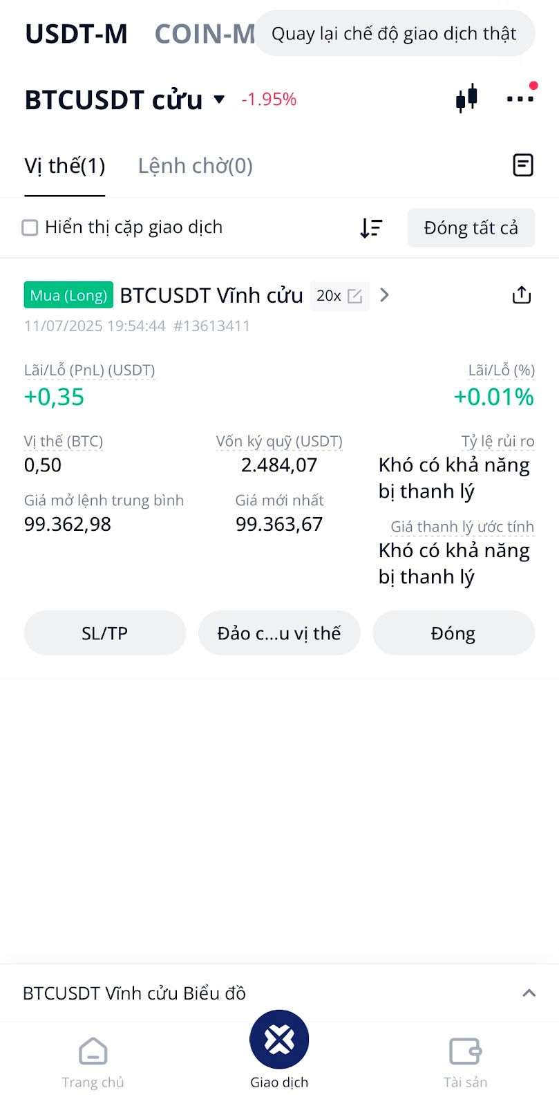 Ảnh giao dịch Long - Short BTCC 3