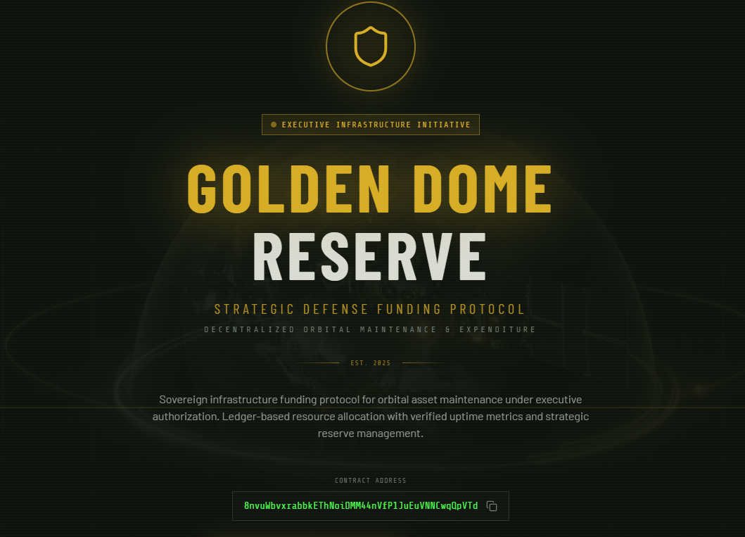 What Is Golden Dome Reserve ($DOME) Crypto: Is DOME Legit Or A Scam?