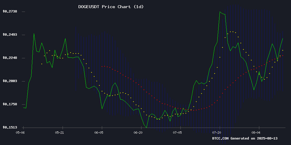 DOGEUSDT price chart August 2025